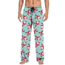 Kashyke Weihnachtspyjama Hose Herren Weihnachts Hose Lang Pyjama Weihnachten Schlafhosen Männer Lang Hosen Weihnachts Schlafanzughose Weihnachtsschlafhose Hose Pyjamahose Lang Freizeithose von Kashyke