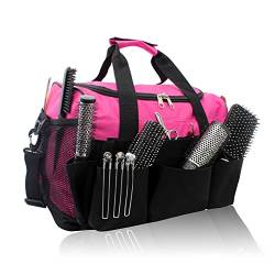 Friseur-Designer-Sitztasche, groß, mobil, Friseur-Set, in rosa Pflegetasche von Kassaki