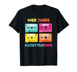 80er Jahre Kassettenkind Oldschool Mottoparty Kassetten T-Shirt von Kassettenkind