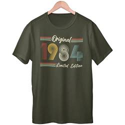 Original 1984 Limited Edition - Achtziger Jahre Klamotten - 80er Retro T-Shirt (as3, Alpha, m, Regular, Regular, 2 Khaki) von Kassettenkind
