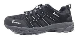 Kastinger Trailrun Wasserdichter Damen und Herren Outdoor-Halbschuh, K-TEX Membran für Wasserdichtigkeit und Atmungsaktivität, Schnellschnürung, Multisportschuh, black/charcoal, 38 von Kastinger