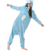 Katara Partyanzug Glücksbärchis Jumpsuit Onesie für Erwachsene S-XL, Karneval, Karnevalskostüm, Einteiler, Kigurumi - Einhorn von Katara