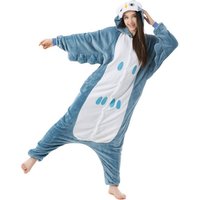 Katara Partyanzug Waldtiere Jumpsuit Kostüm Onesie Overall Erwachsene S-XL, Bär, Biene, Eule, Eichhörnchen, Fuchs, Fledermaus, Rentier, Maus, Igel von Katara