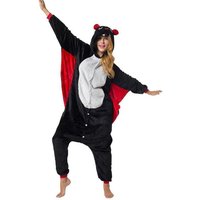 Katara Partyanzug Waldtiere Jumpsuit Kostüm Onesie Overall Erwachsene S-XL, Bär, Biene, Eule, Eichhörnchen, Fuchs, Fledermaus, Rentier, Maus, Igel von Katara