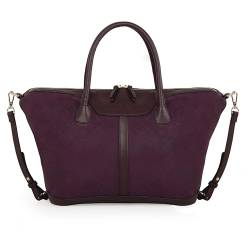 Kate Lee Damen Julya Handtasche aus perforiertem Leder in Aubergine, violett von Kate Lee