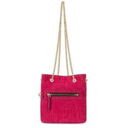 Kate Lee Damen Mini-Kacy Tasche aus Leder, mit Schulterriemen, Fuchsia Ledertasche, Rosa von Kate Lee