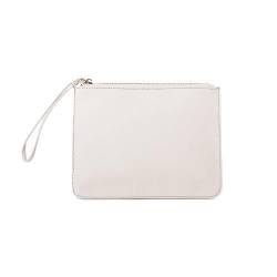 Kate Lee Damen en Cuir Grande Pochette Blanc Casse Ledertasche, große Tasche, gebrochenes Weiß von Kate Lee