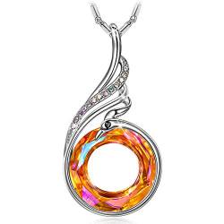 Kate Lynn Halskette Geschenke für Damen, Muttertagsgeschenk für Frauen, Phoenix Serie Ketten Damen Symbolisiert Glück & Ewigkeit, Kristall aus Österreich, Schmuck Geburtstag Geschenke für Mama/Frau von Kate Lynn