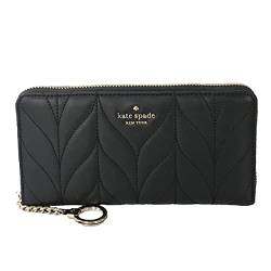 Kate Spade Briar Lane Quilted Leather Neda Zip Around Wallet, Black von Kate Spade New York