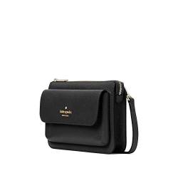 Kate Spade Handtasche für Damen, Leila, kleine Klappe, Umhängetasche, Schwarz, Small von Kate Spade New York