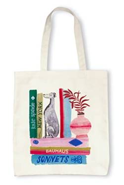 Kate Spade New York Canvas Book Tote, Large Shoulder Bag, Cute Tote for Beach or School, Bookshelf von Kate Spade New York