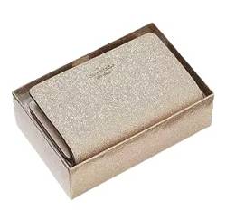 Kate Spade New York Glimmer Glitter Medium Compact Bifold Wallet In Gold, Gold, Kompakte Brieftasche von Kate Spade New York