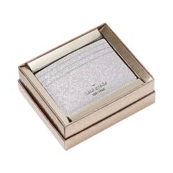 Kate Spade New York Glimmer Glitter Small Slim Card Holder Lunar Light, Mondlicht (020), Small, Kartenhalter von Kate Spade New York