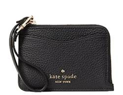 Kate Spade New York Leila Leather Card Holder Wristlet, Black von Kate Spade New York