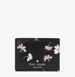 Kate Spade New York Madison Floral Waltz Small Slim Card Holder In Black Multi, Schwarz Multi, Schlanker Kartenhalter von Kate Spade New York