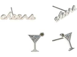 Kate Spade New York Say Yes Cheers Studs Set Clear/Silver One Size von Kate Spade New York