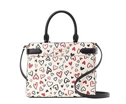 Kate Spade New York Staci Umhängetasche aus Saffiano-Leder, Größe M, Scribble Hearts von Kate Spade New York