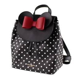 Kate Spade New York x Disney Minnie Mouse Black Polka Dot Leather Backpack von Kate Spade New York