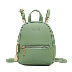 Katech Damen Rucksack, Damen Pu Leder Mini Rucksack Reisen Klein Rucksack, Kluge Wahl für Elegante Damen (Grün) von Katech