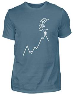 Steinbock Berge Bergsteigen Wandern - Herren Shirt von Katelein