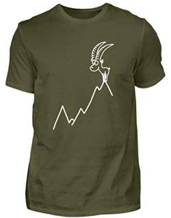 Steinbock Berge Bergsteigen Wandern - Herren Shirt von Katelein