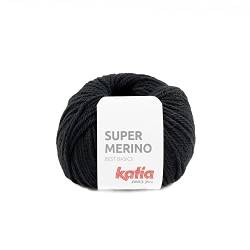 Katia Super Merino - Farbe: Negro (2) - 100 g / ca. 125 m Wolle von Katia