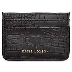 KATIE LOXTON Damen Geldbörse mit Krokodil-Aufdruck, veganes Leder, mit Reißverschluss, Schwarz, Schwarz, 4 x 2.75 Inches von Katie Loxton