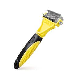 Katigan Doppelseitiger Pet Dematting Comb | Pflegepinsel aus Edelstahl Fuer kleine, mittlere oder Grosse Rassen | Entfernt Matten, Tangles und Knoten einfach und sanft von Katigan