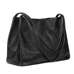 Kattee Soft Damen Echtes Leder Totes Umhängetasche Geldbörsen und Handtaschen Umhängetasche mit Magnetverschluss oben von Kattee