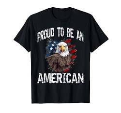 USA Amerikanische Flagge Tourist Urlaub Amerika T-Shirt von Kattos - Urlaubsziel Amerika USA Tourist