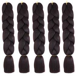 5 Pack Haargeflecht Geflecht, 24 Zoll Jumbo Geflechte Kanekalon Braids Kunsthaar Braiding Extensions Für Crochet Twist Flechten Zum Einflechten Zöpfe von Katutude