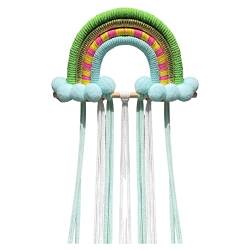 Haarspangen Aufbewahrung Halter fur Mädchen Rainbow Tapestry Decoration Tassel Bohomian Haarschmuck Organizer Für Schlafzimmer Kinderzimmer Party Wohnzimmer Schmücken von Katutude