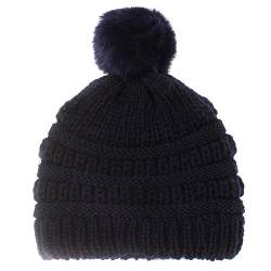 Katutude Gestrickte Babymütze Winter Warme Kleinkind Wintermütze Bommel Strickmützen Neugeborene Niedliche Motorhaube Bebe Unisex Mütze Weiche Mützen für Neugeborene Mädchen Jungen von Katutude