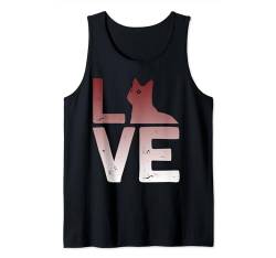 Cat Love , Katzen Spruch, Katzenliebhaber Tank Top von Katze, Pfote, Katzenfreunde,