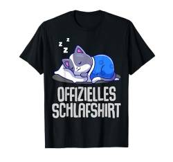 Offizielles Schlafshirt Pyjama Katze Kätzchen Kater Geschenk T-Shirt von Katzen Kater Geschenkidee Langschläfer Nachthemd