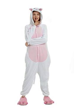 Kauson Unisex Einhorn Pyjamas Onesie Karton Animal Cosplay Fasching Kostüm Warm Gefüttert Body Overall Tier Nachtwäsche Kigurumi Karneval Halloween Weihnachten Xmas Pyjamas Sleepwear von Kauson