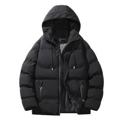 Kavitoz Jacke Herren Bomberjacke Fleecejacke Winterparka Winterjacke WellensteynHerren Skijacke Atmungsaktiv Warm Gefüttert mit Abnehmbarer Kapuze Snowboardjacke Wasserdicht (01#-5-Black, L) von Kavitoz