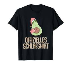 Offizielles Schlafshirt Pyjama Avocado Kawaii Fun Geschenk T-Shirt von Kawaii Avocado Geschenkidee Langschläfer Faulenzer