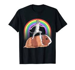 Meerschweinchen-Katze, Meerschweinchen, Regenbogenfarben, süßes magisches Tier T-Shirt von Kawaii Colorful Zoology Co.