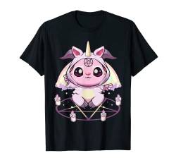 Pastel Goth Aesthetics Baphomet Einhorn am Pentagramm Regenbogen T-Shirt von Kawaii Pastel Goth Heaven