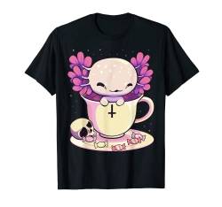Pastell Goth Kawaii Anime Axolotl in Kaffeetasse T-Shirt von Kawaii Pastel Goth Heaven