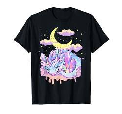 Pastell Goth Kawaii Kristall Drachen Kristalle und Halbmond T-Shirt von Kawaii Pastel Goth Heaven