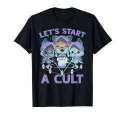 Pastell Goth Kawaii Okkulte Katzen Beschwören Lassen Sie uns eine Kultkatze beginnen T-Shirt von Kawaii Pastel Goth Heaven