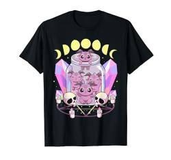 Pastell Goth Kawaii Okkultes Baphomet mit Pentagramm Mondphase T-Shirt von Kawaii Pastel Goth Heaven