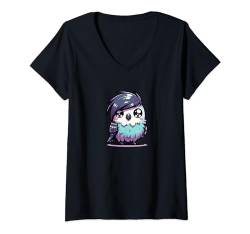 Damen Kawaii Pastell Anime Emo Nymphensittich Kinder Damen Herren T-Shirt mit V-Ausschnitt von Kawaii Pastel Tees