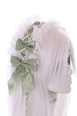 C-05-3 Hell-Grün Zofe Maid Lolita Haarband mit Schleife Gothic Haarschmuck Kopfband von Kawaii-Story