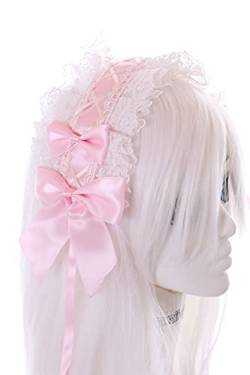 C-05-6 Rosa Zofe Maid Lolita Haarband mit Schleife Gothic Haarschmuck Kopfband von Kawaii-Story
