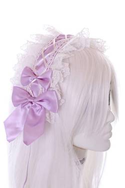 C-05-9 Lila Zofe Maid Lolita Haarband mit Schleife Gothic Haarschmuck Kopfband von Kawaii-Story