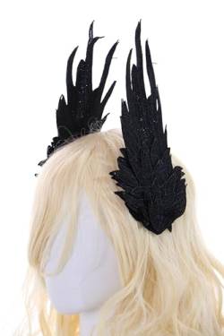 C-108-2 Schwarz Engel Flügel Göttin Haarclips Gothik Lolita Party Feier Haarschmuck Kopfaccessoir von Kawaii-Story