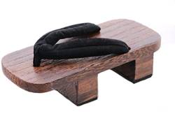 K-G-31 Schwarz Black Samt Geta Japan Holz Sandale Socken für Kimono Yukata mit Absatz (Gr. 38-40) von Kawaii-Story